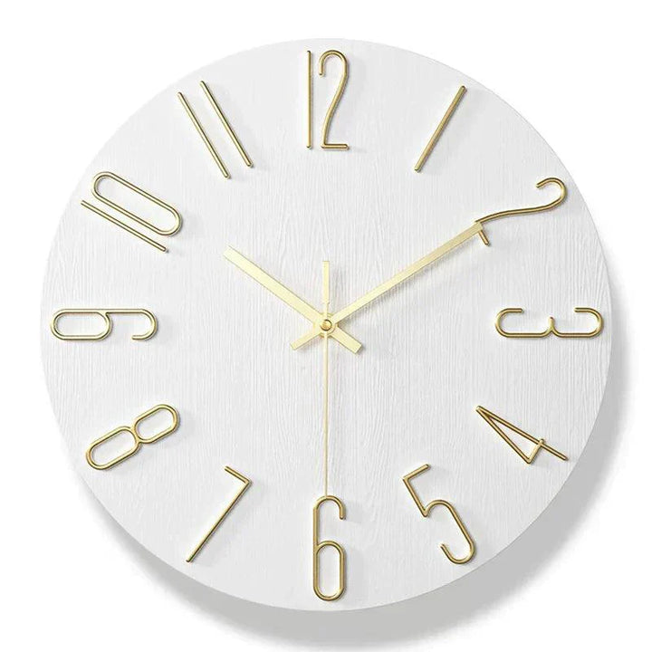 Lisslune | Frameless Wall Clock Made of Wood – Nordic Minimalist Silent Clock for Modern Home Decor