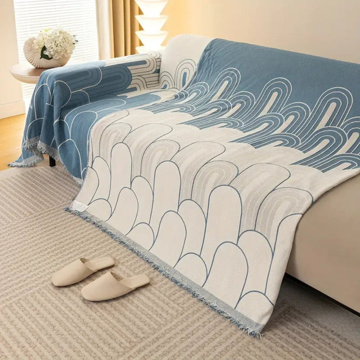 Lisslune | Rainbow Arches Chenille Sofa Cover
