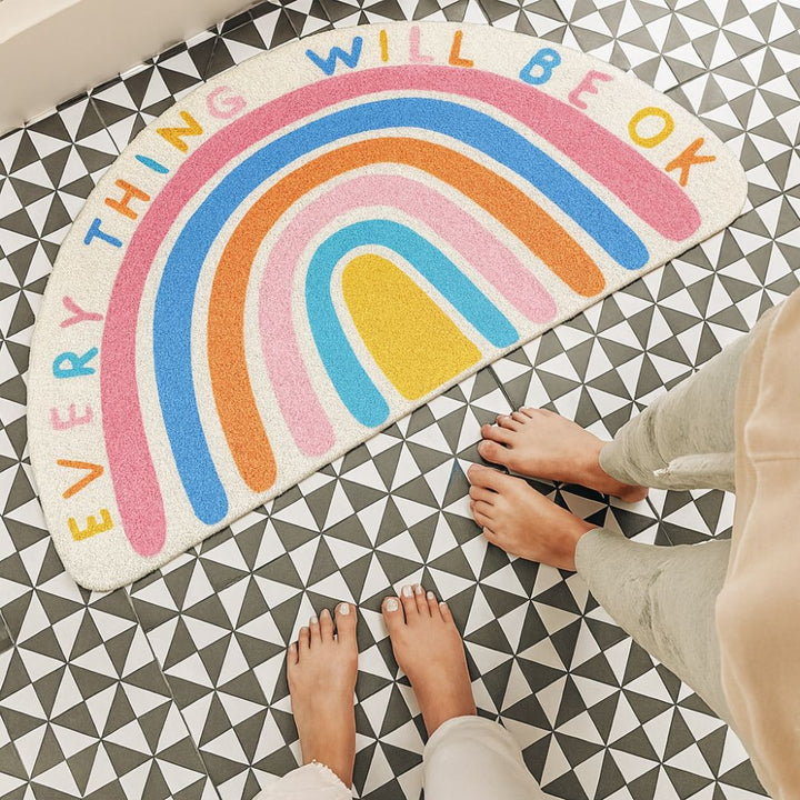 Lisslune | Rainbow Glow Half-Moon Bath Mat