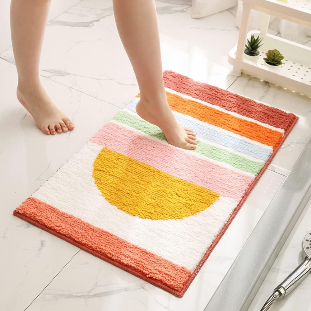 Lisslune | Rainbow Sunset Soft Bath Mat