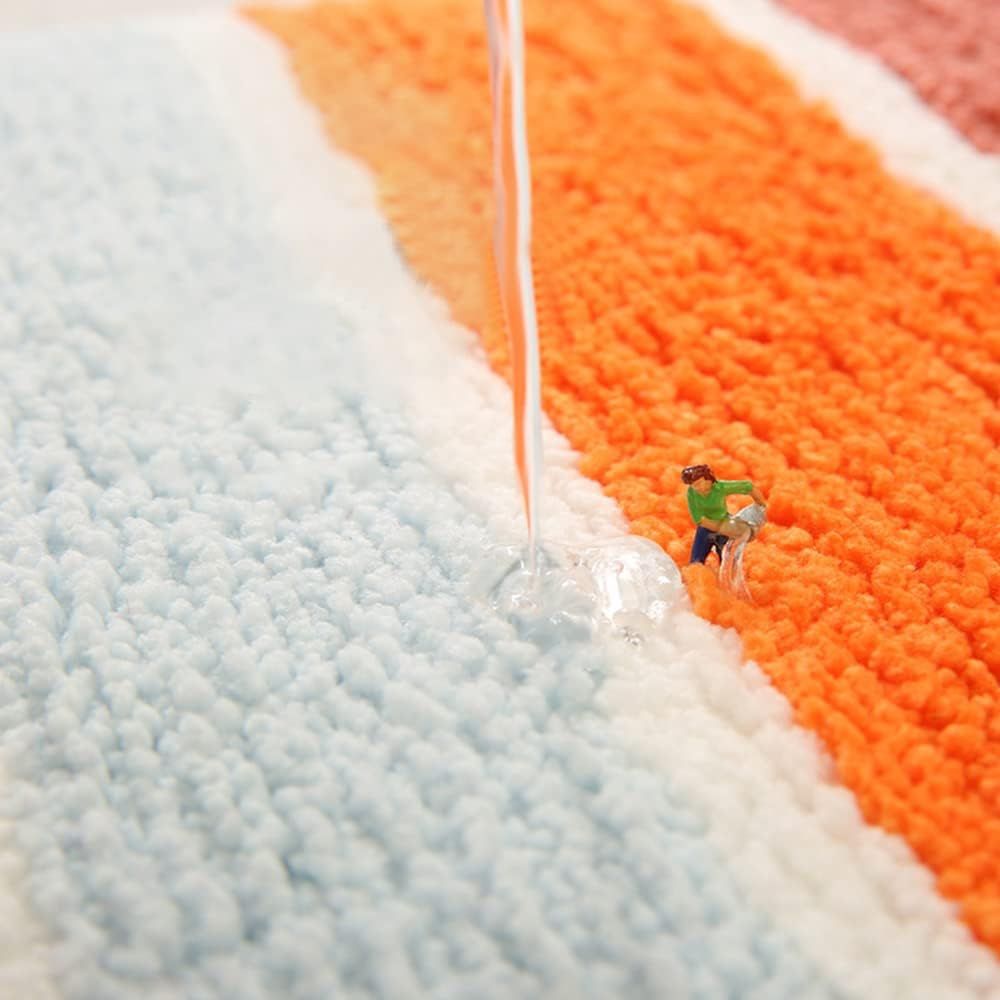 Lisslune | Rainbow Sunset Soft Bath Mat