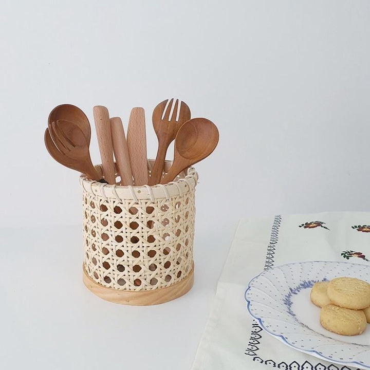 Lisslune | Rattan-Cutlery-Organizer