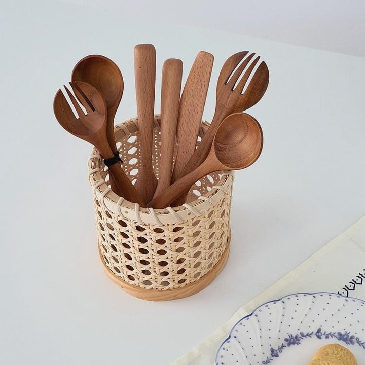 Lisslune | Rattan-Cutlery-Organizer