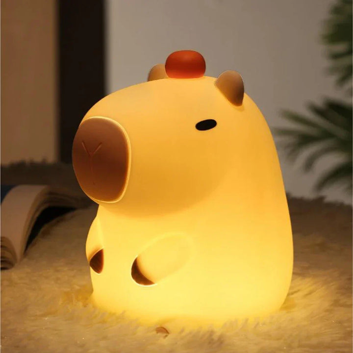 Lisslune | Capybara Light - Rechargeable Cartoon Capybara Silicone Night Light with 800mAh Battery