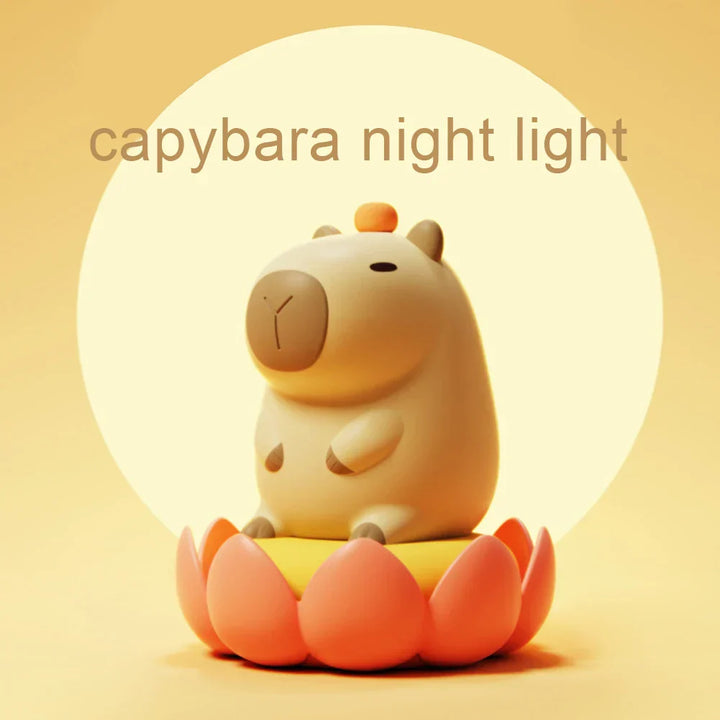 Lisslune | Capybara Light - Rechargeable Cartoon Capybara Silicone Night Light with 800mAh Battery