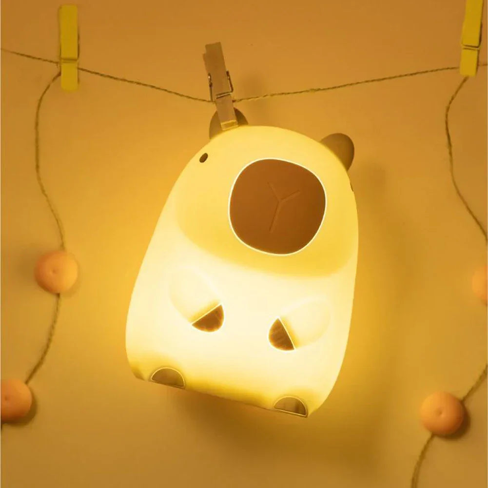 Lisslune | Capybara Light - Rechargeable Cartoon Capybara Silicone Night Light with 800mAh Battery