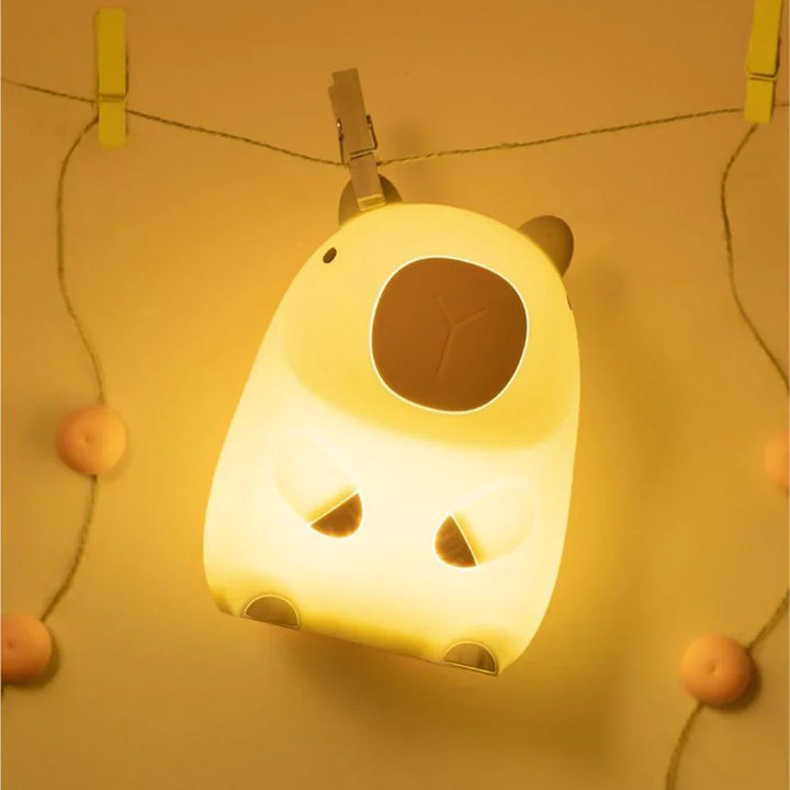 Lisslune | Capybara Light - Rechargeable Cartoon Capybara Silicone Night Light with 800mAh Battery