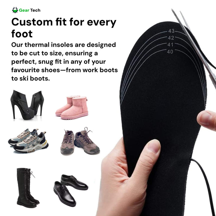 Lisslune | Rechargeable Heated Insoles UK – Best Thermal Shoe Inserts for Boots, Work Boots & Everyday Winter Comfort