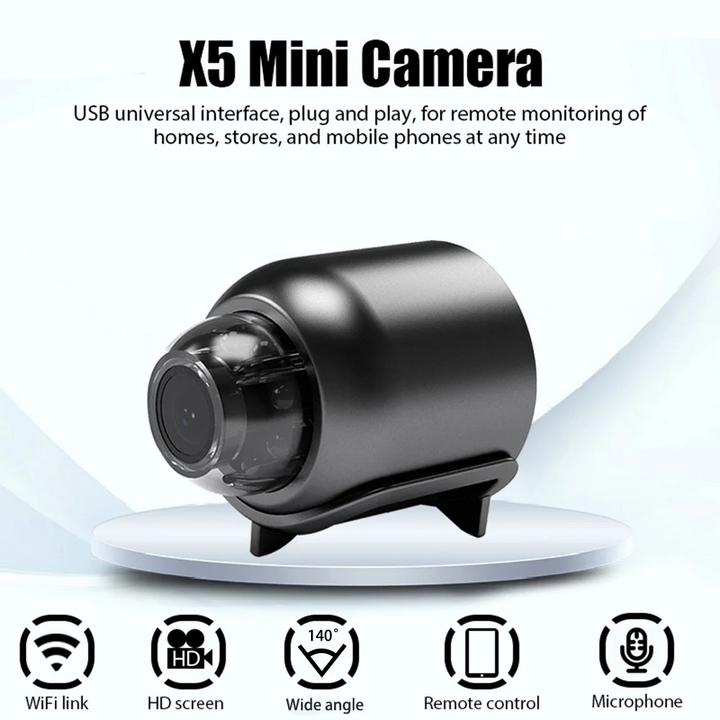Lisslune | Waterproof HD Mini Camera With Night Vision and Wide Angle Lens IP WiFi 1080P HD 160° Wide Angle