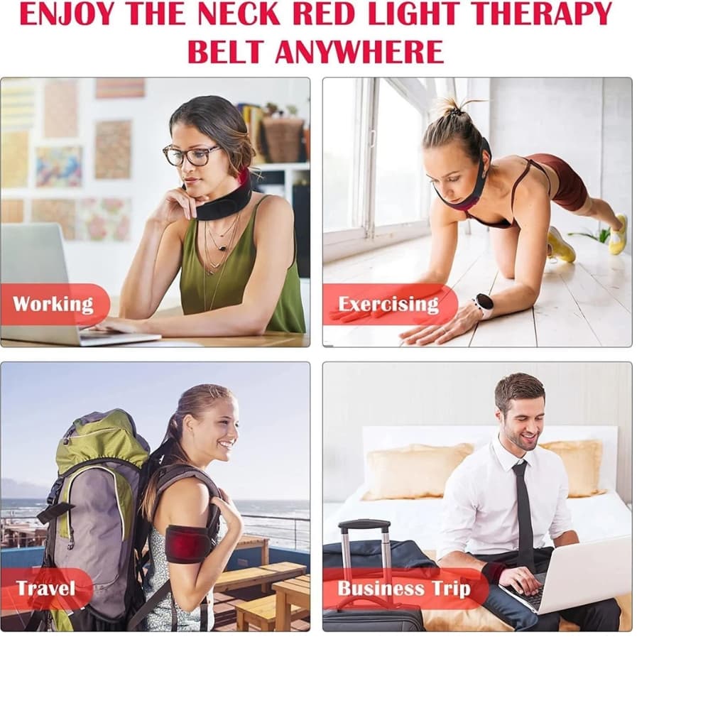 Lisslune | Heated Neck Wrap with Red Light Therapy – Effective Heat & Massage for Neck Pain Relief