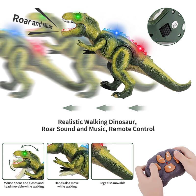 Lisslune | Control the T-Rex dinosaur with LED lighting