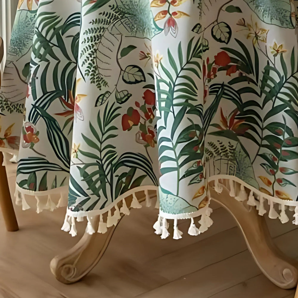 Lisslune | Retro Floral Round Table Cloth