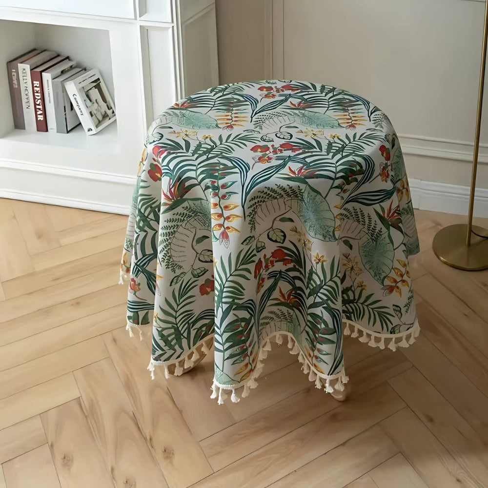 Lisslune | Retro Floral Round Table Cloth