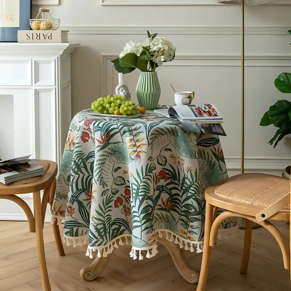 Lisslune | Retro Floral Round Table Cloth
