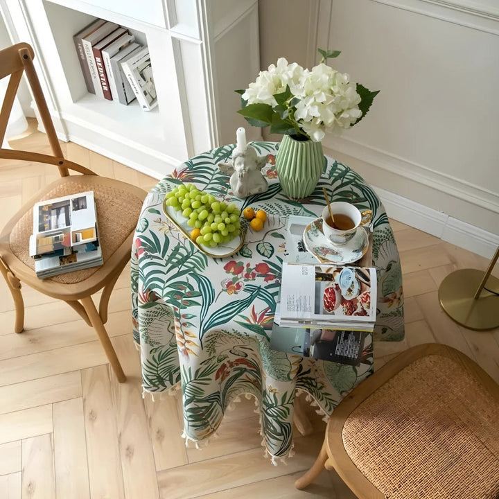 Lisslune | Retro Floral Round Table Cloth