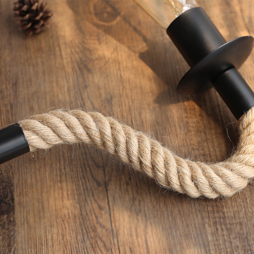 Lisslune | Retro Hemp Rope Industrial Loft Wall Lamp