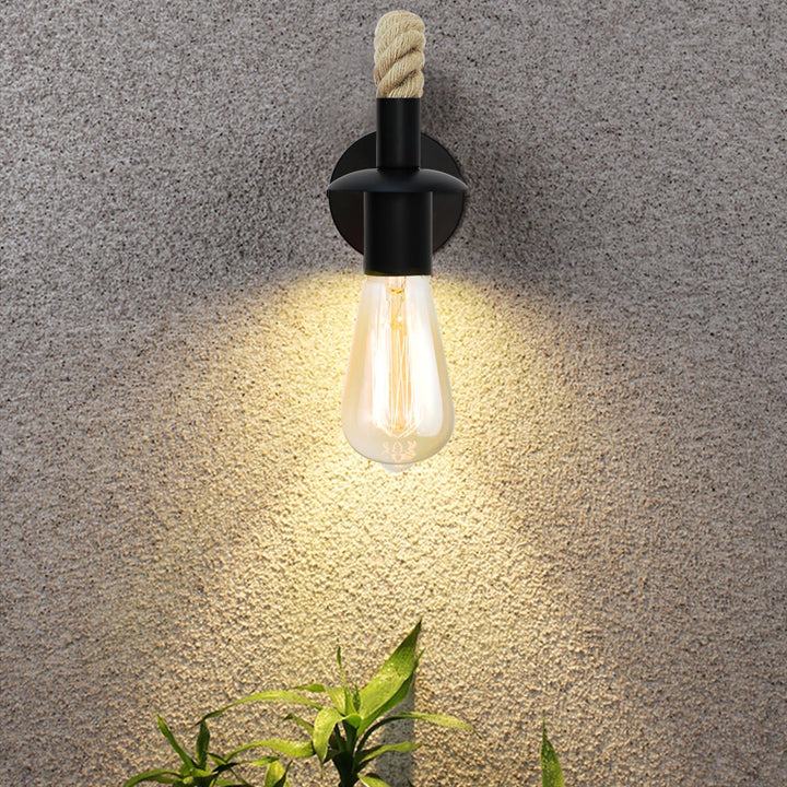 Lisslune | Retro Hemp Rope Industrial Loft Wall Lamp