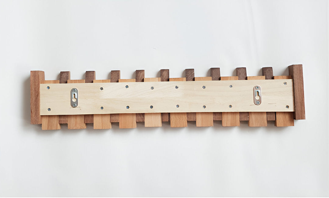 Lisslune | RetroHooks - Wooden piano wall shelf with magnetic hooks