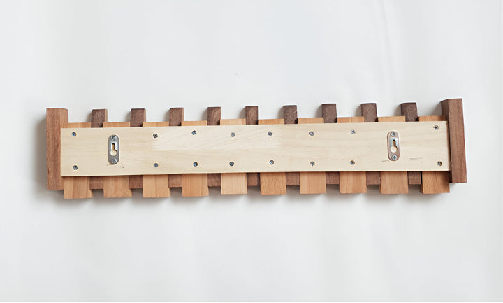 Lisslune | RetroHooks - Wooden piano wall shelf with magnetic hooks