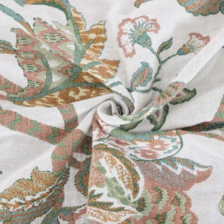 Lisslune | Reverie Floral Tassel Cotton Blanket