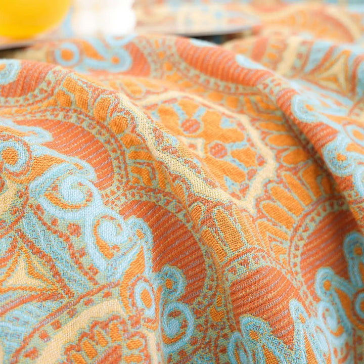 Lisslune | Reversible Paisley Bohemian Cotton Blanket