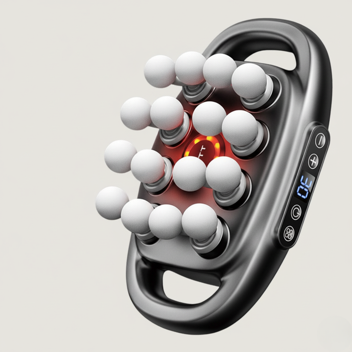 Lisslune | Deep tissue massager with heat therapy & 16 rotating nodes