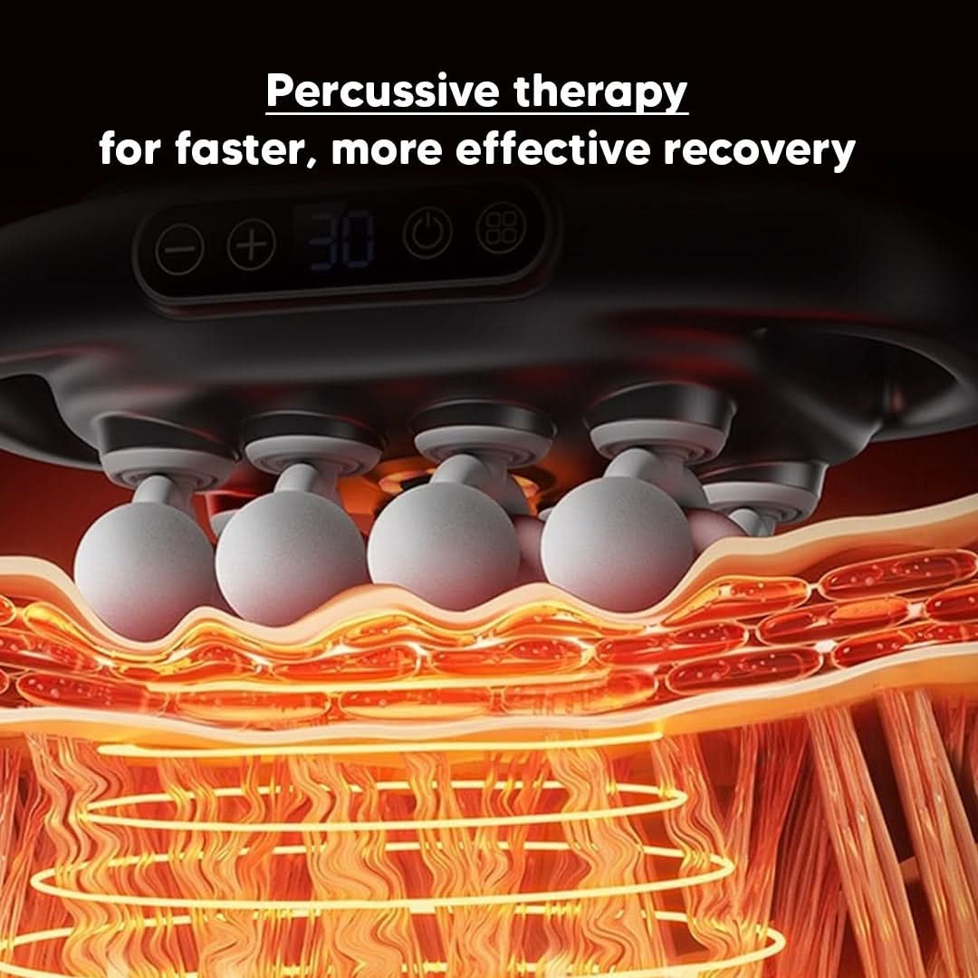 Lisslune | Deep tissue massager with heat therapy & 16 rotating nodes