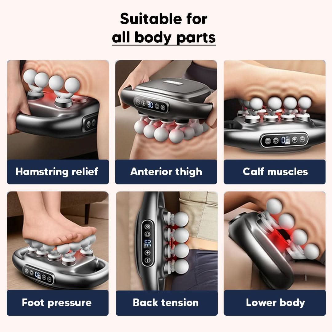 Lisslune | Deep tissue massager with heat therapy & 16 rotating nodes