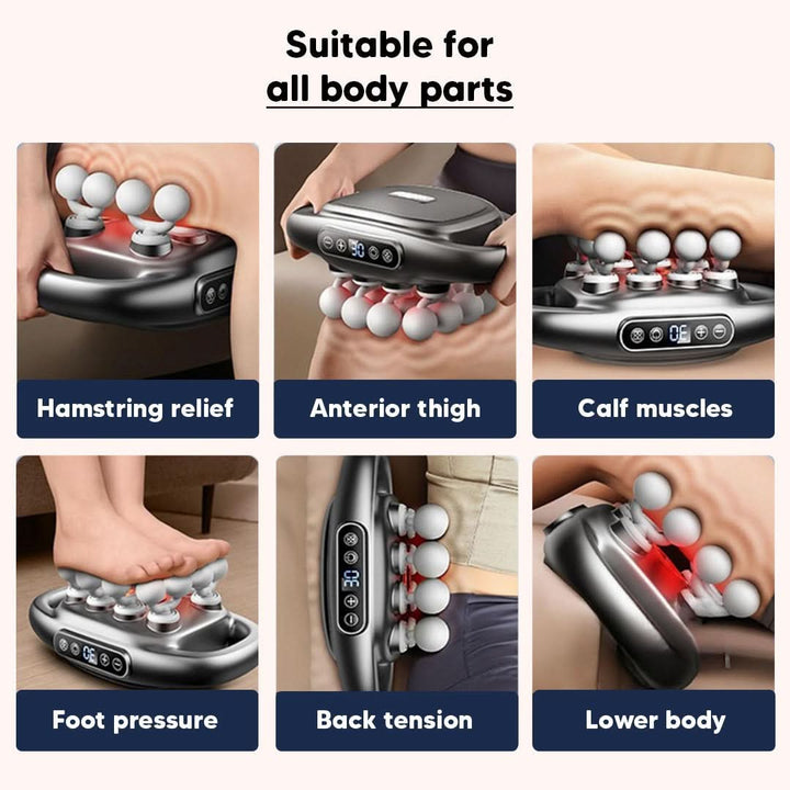Lisslune | Deep tissue massager with heat therapy & 16 rotating nodes