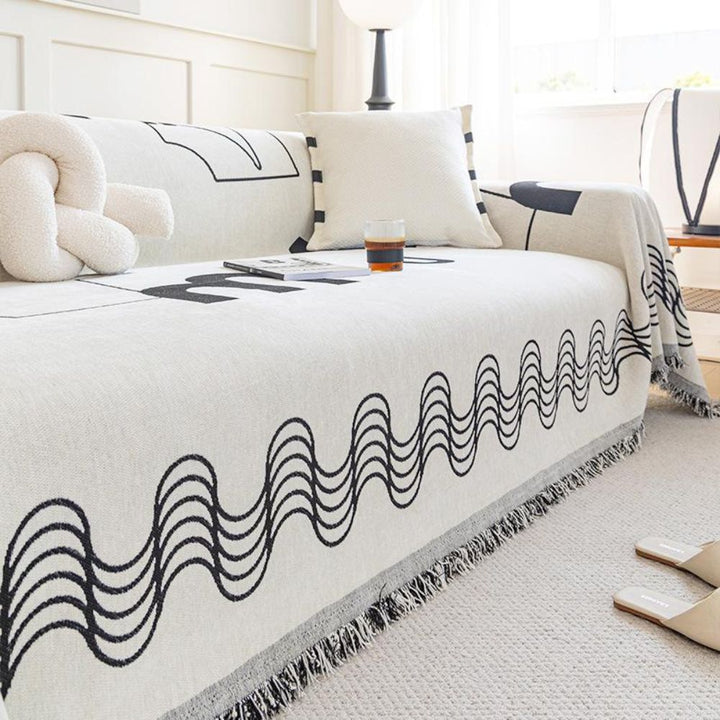 Lisslune | Ripple Curve Line Flow Sofa Cover