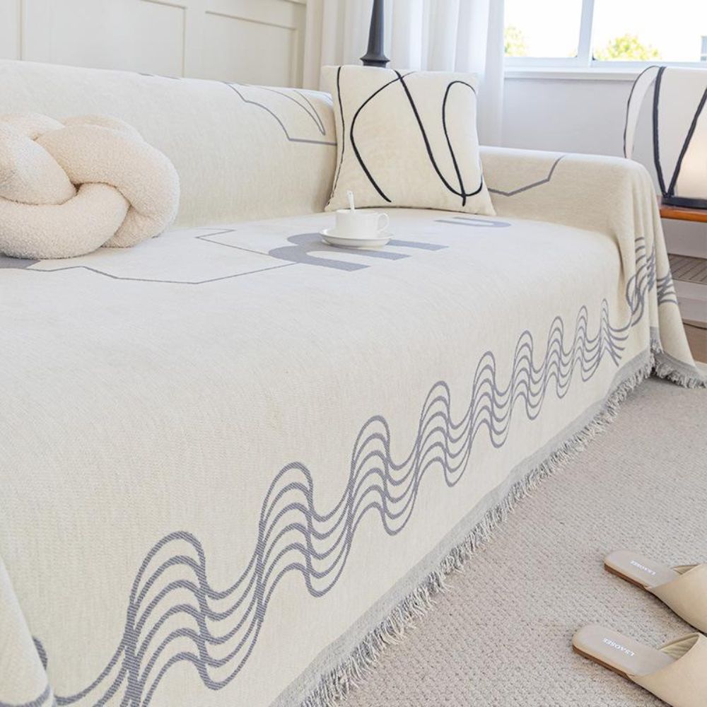 Lisslune | Ripple Curve Line Flow Sofa Cover
