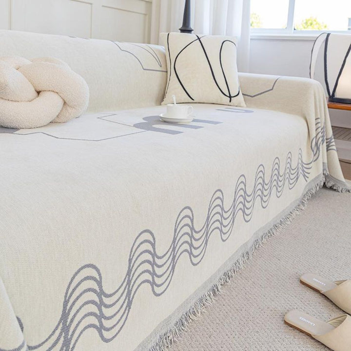 Lisslune | Ripple Curve Line Flow Sofa Cover