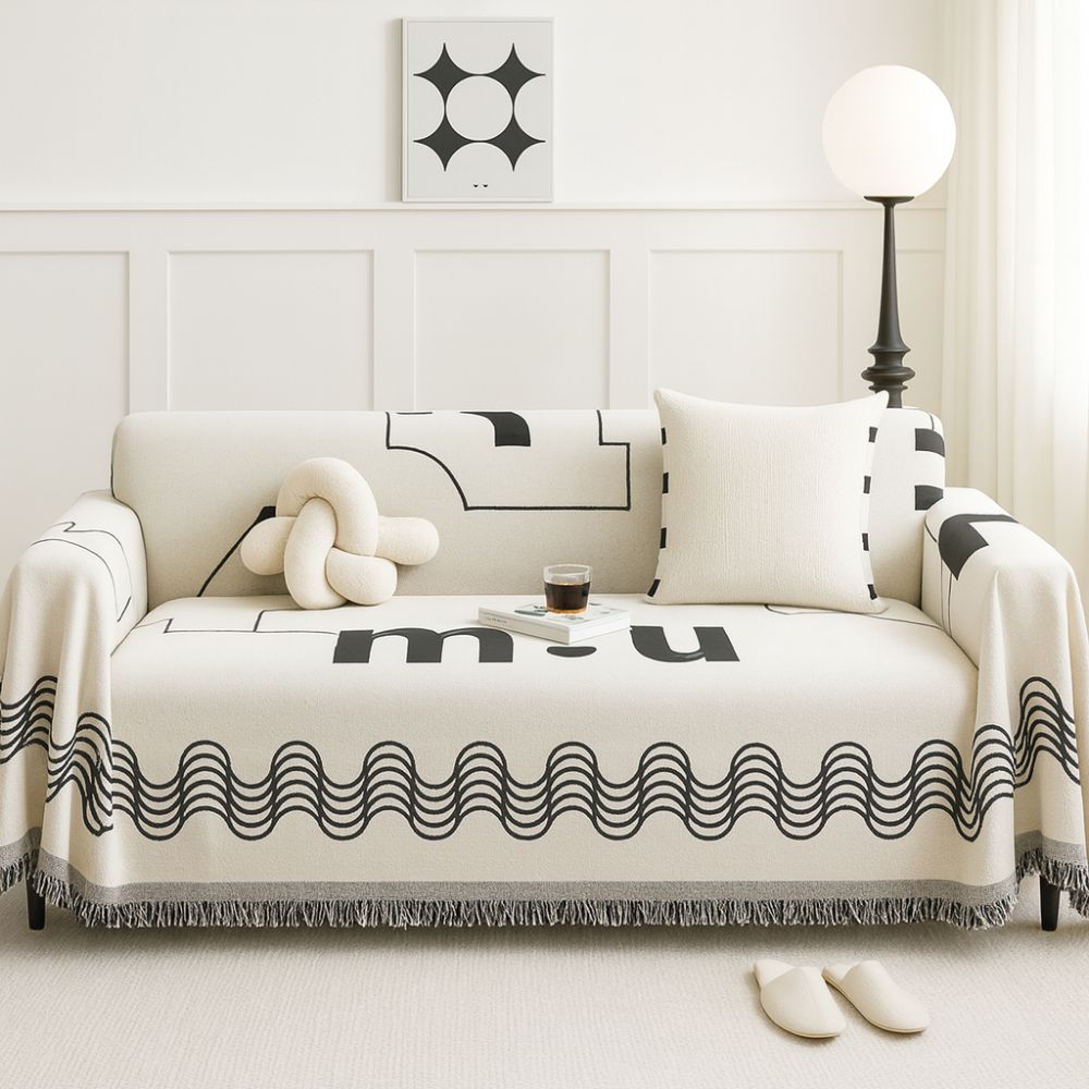 Lisslune | Ripple Curve Line Flow Sofa Cover
