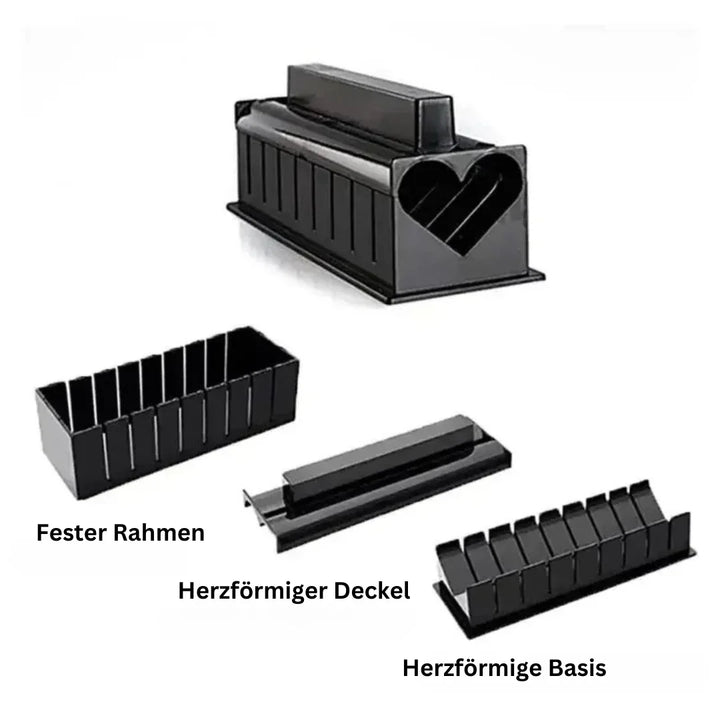 Lisslune | Sushi Rolls and Cutting Set – Practical Sushi Kit with Templates and Accessories