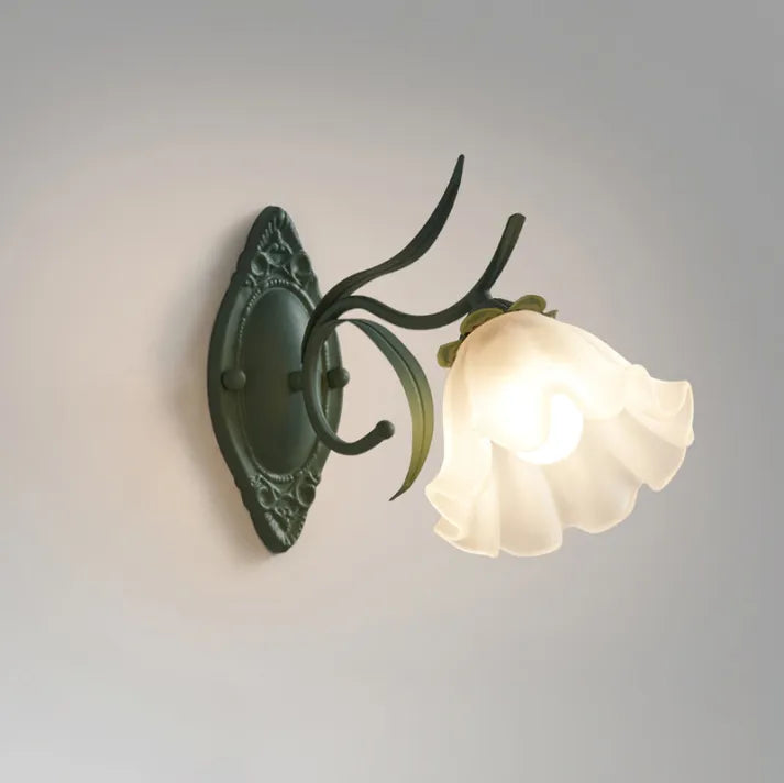 Lisslune | LED Lily of the Valley Flower Wall Lamp - Decorative Floral Light Fixture for Living Room & Bedroom Decor