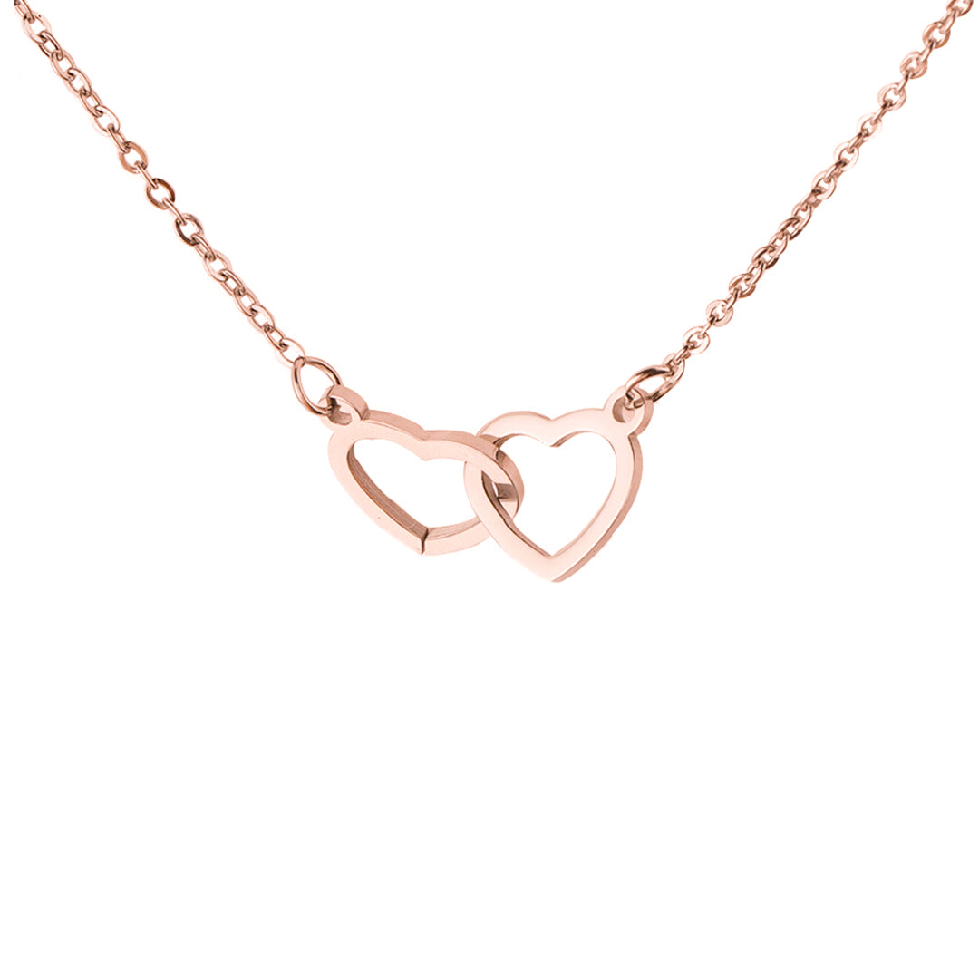 Lisslune | Gift Set Rose & Heart Necklace Light – Eternal Rose with Hidden Love Necklace