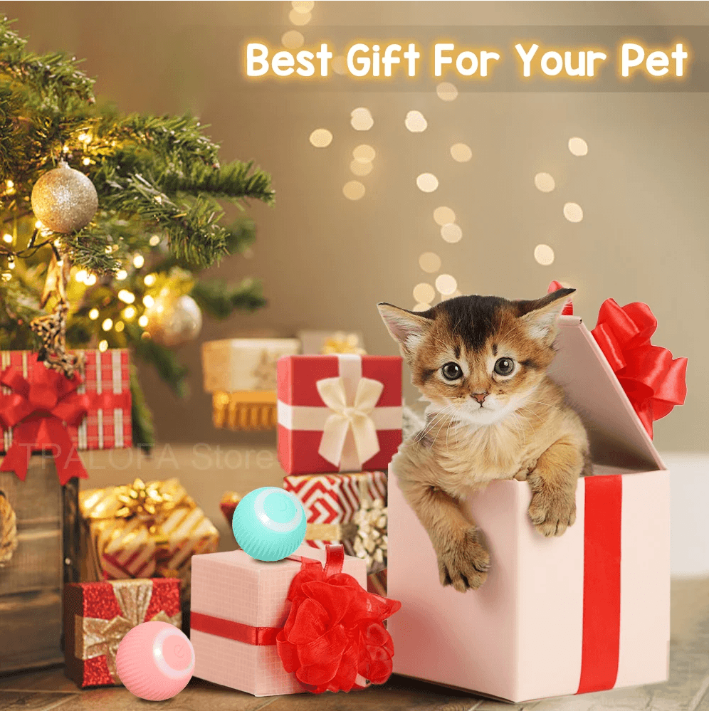 Lisslune | Smart Interactive Rotating Cat Play Ball - Fun and Engaging Activity for Indoor Cats