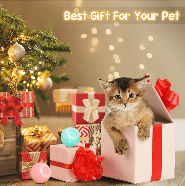 Lisslune | Smart Interactive Rotating Cat Play Ball - Fun and Engaging Activity for Indoor Cats