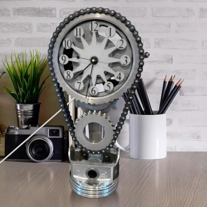 Lisslune | Watch chain with movement - Silent rotating table clock