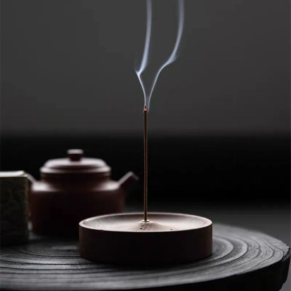Lisslune | Round Ash Catcher Wood Incense Stick Holder
