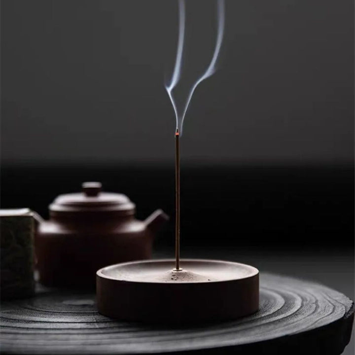 Lisslune | Round Ash Catcher Wood Incense Stick Holder