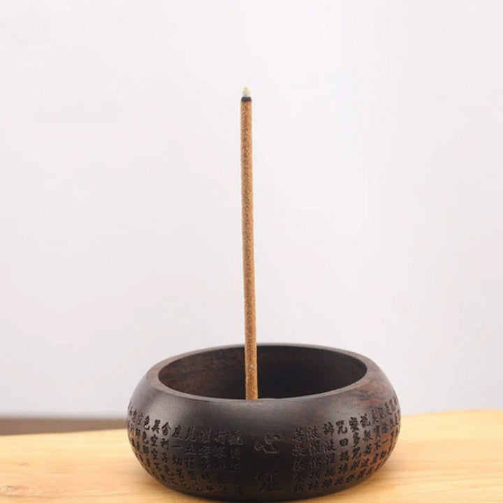 Lisslune | Round Solid Wood Incense Stick Holder