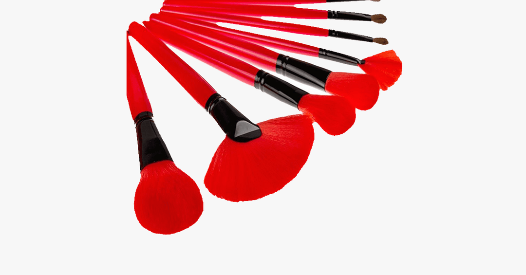 Lisslune | 24-piece royal red makeup brush set