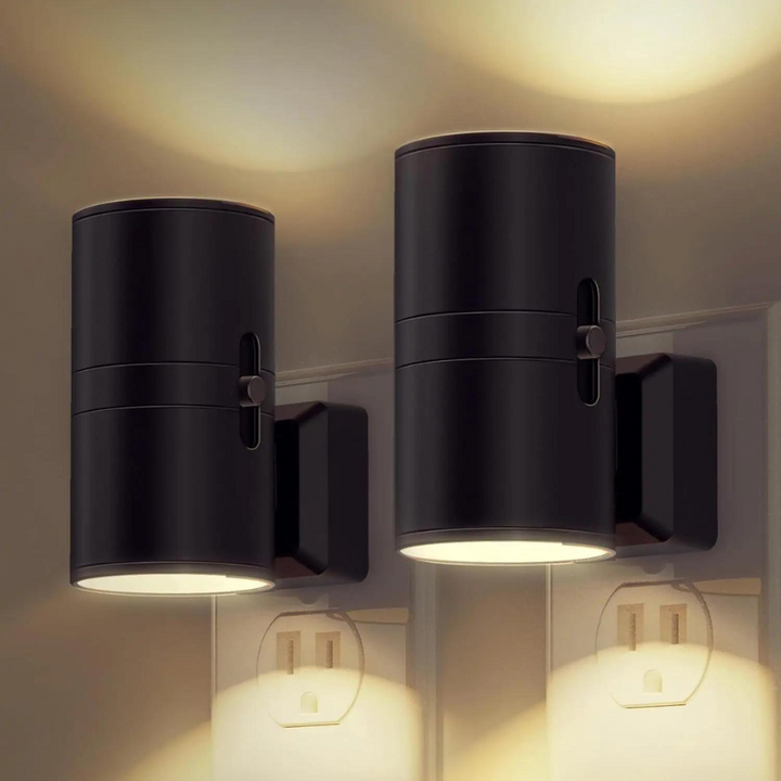 Lisslune | Dimmable Plug-In Night Light with Motion Sensor - LED Light for Bedrooms, Hallways, and Stairs