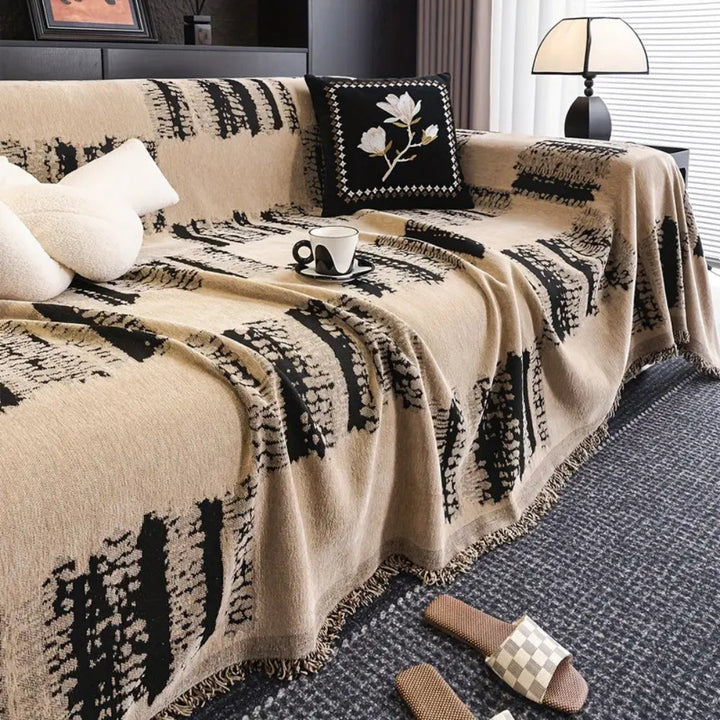 Lisslune | Rustic Abstract Chenille Sofa Cover