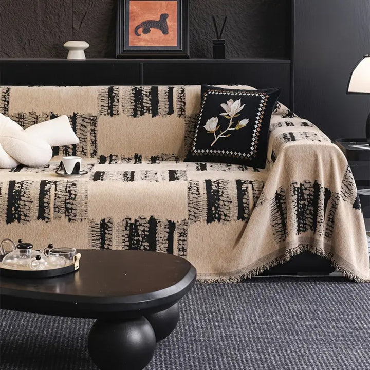 Lisslune | Rustic Abstract Chenille Sofa Cover