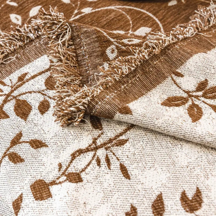 Lisslune | Rustic Blossom Ivory Floral Sofa Cover