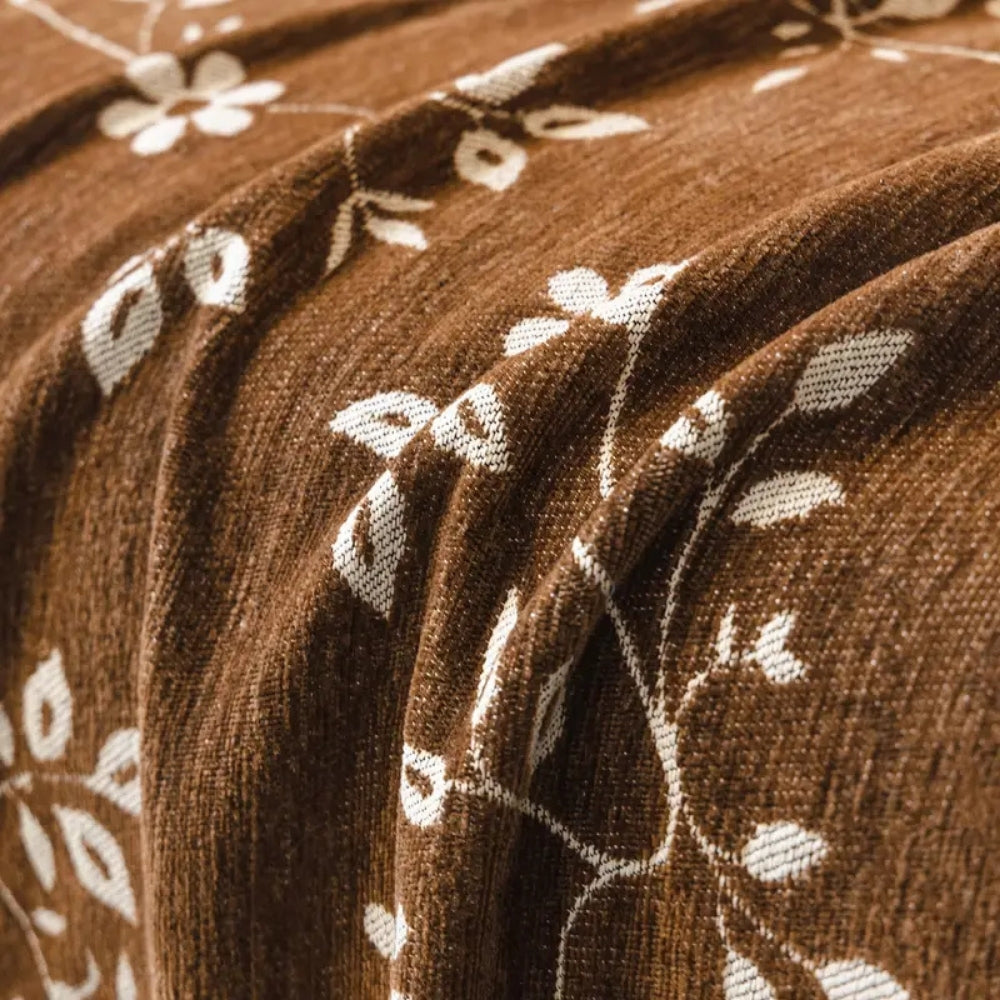 Lisslune | Rustic Blossom Ivory Floral Sofa Cover
