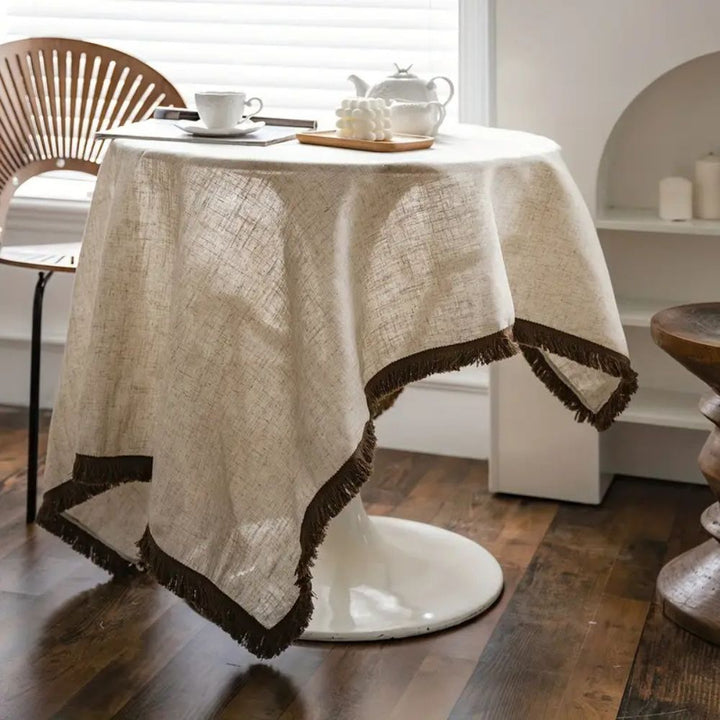 Lisslune | Rustic Charm Tassel Tablecloth