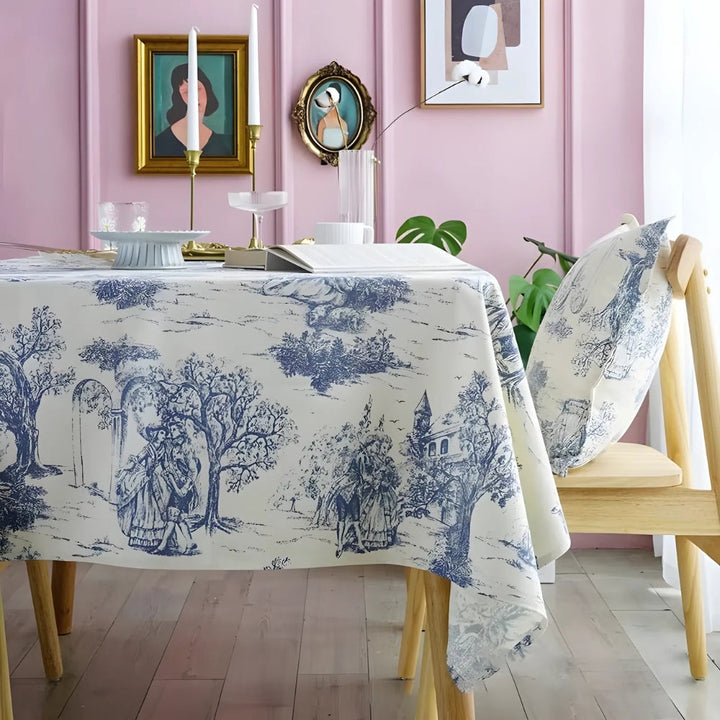 Lisslune | Rustic Ink-Style Print Table Cloth